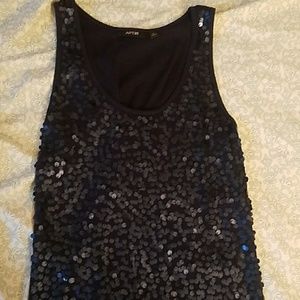Navy sequin tank, size M
